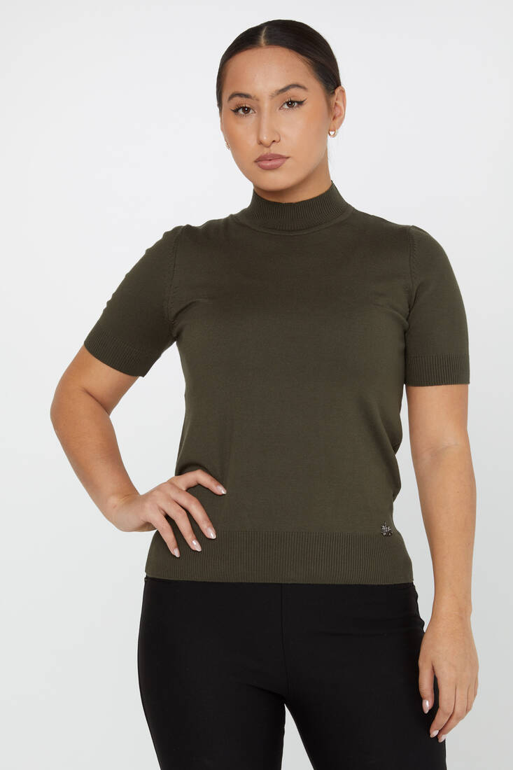 Women's Knitwear American Model Basic Vert - 14541 | KAZEE