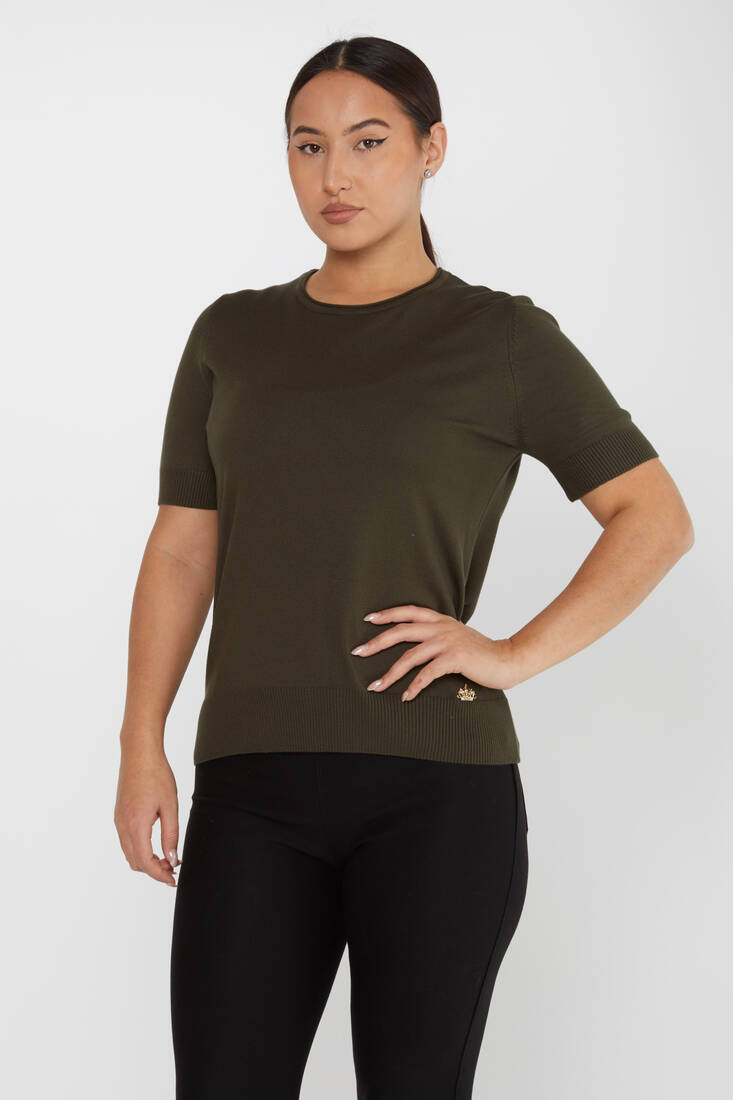 Women's Knitwear American Model Basic Vert - 15943 | KAZEE