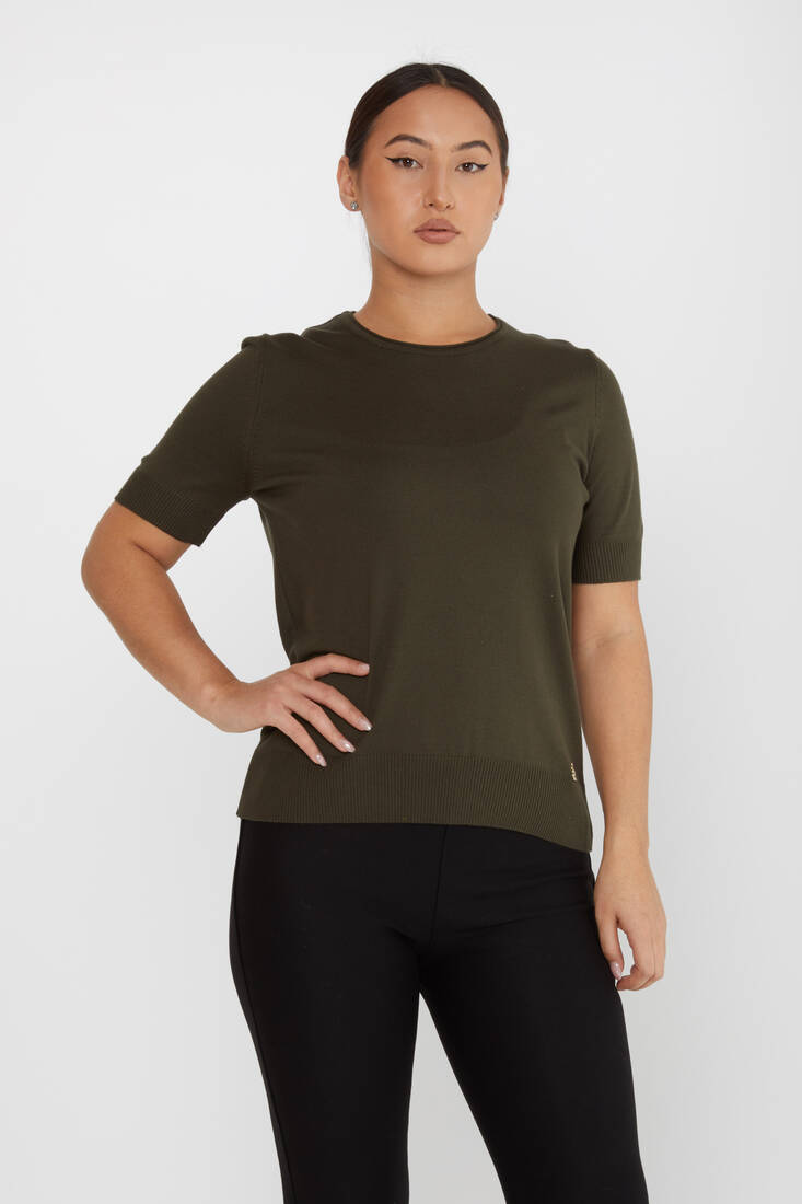 Women's Knitwear American Model Basic Vert - 15943 | KAZEE