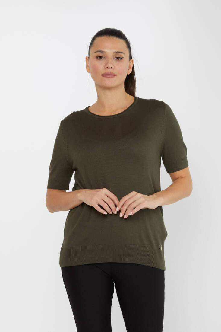 Women's Knitwear American Model Basic Vert - 16271 | KAZEE