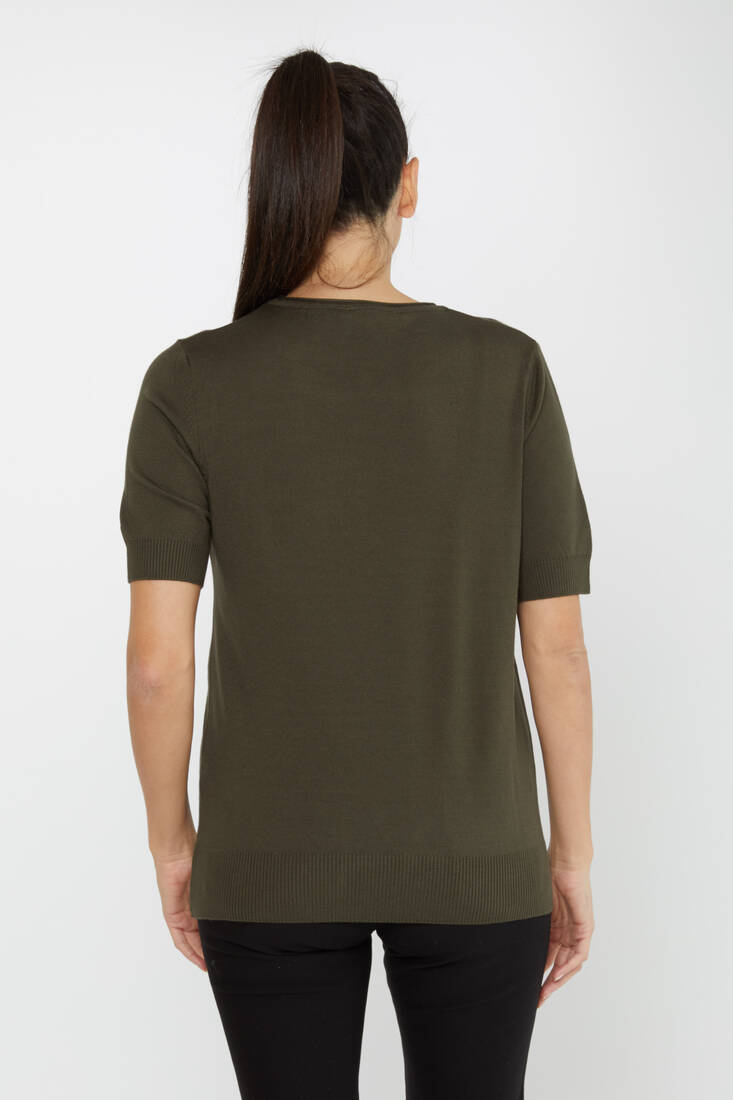 Women's Knitwear American Model Basic Vert - 16271 | KAZEE