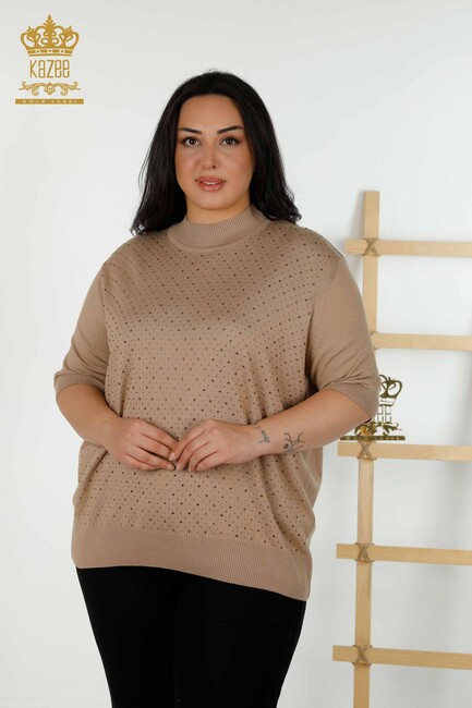 Women's Knitwear American Model Beige - 16950 | KAZEE - Thumbnail