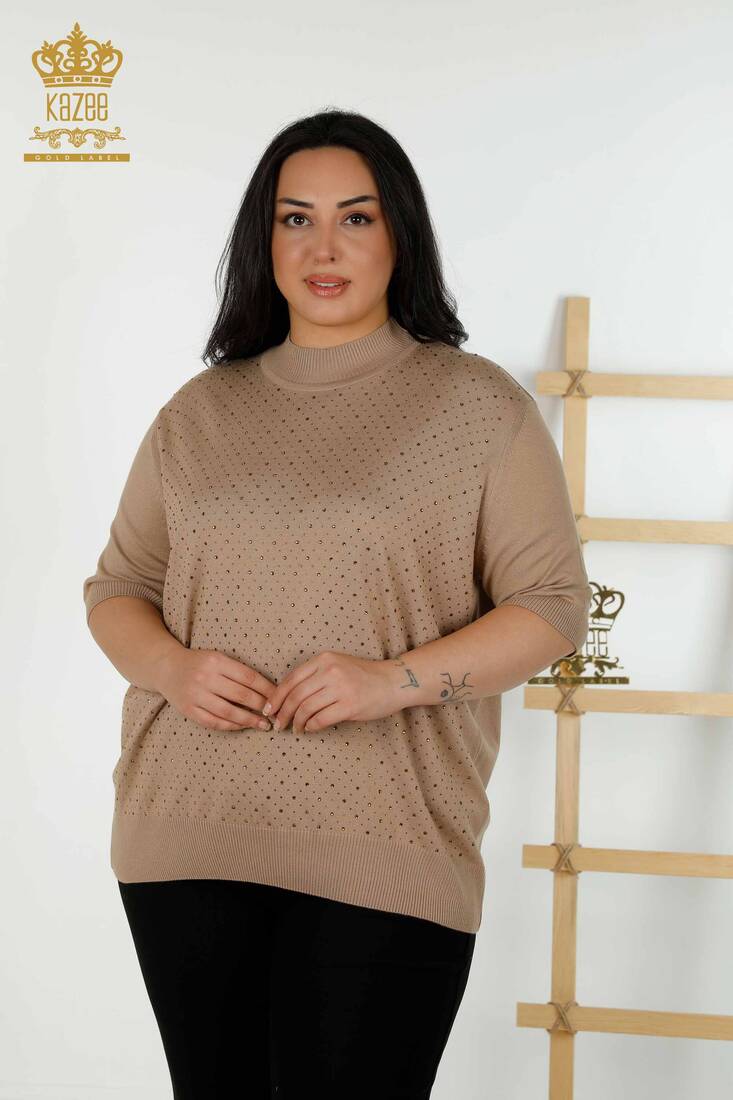 Women's Knitwear American Model Beige - 16950 | KAZEE