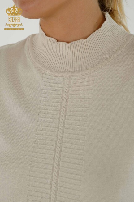 Women's Knitwear American Model Beige - 30334 | KAZEE - Thumbnail