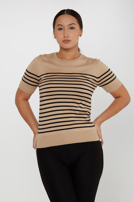 Women's Knitwear American Model Beige - 30396 | KAZEE - Thumbnail