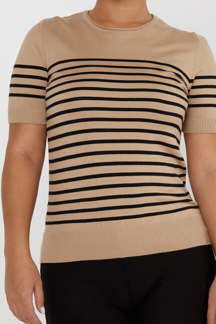 Women's Knitwear American Model Beige - 30396 | KAZEE - Thumbnail