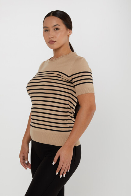 Women's Knitwear American Model Beige - 30396 | KAZEE - Thumbnail