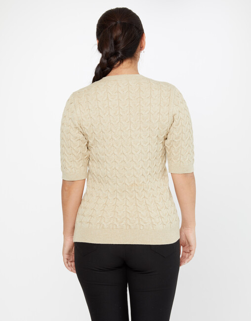 Women's Knitwear American Model Beige - 30773 | KAZEE - Thumbnail