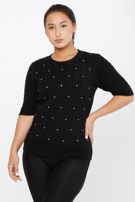 Women's Knitwear American Model Black - 30773 | KAZEE - Thumbnail