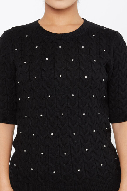 Women's Knitwear American Model Black - 30773 | KAZEE - Thumbnail