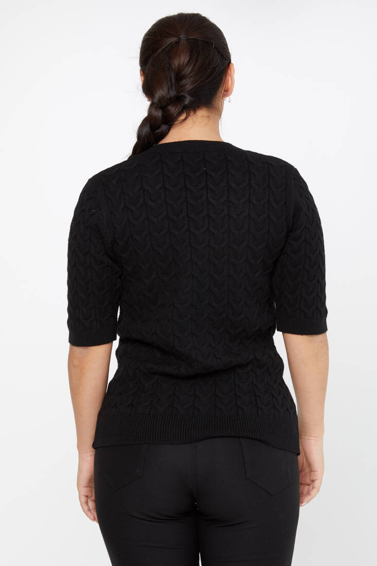 Women's Knitwear American Model Black - 30773 | KAZEE