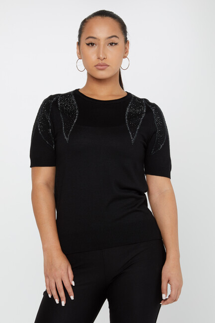 Women's Knitwear American Model Black - 31238 | KAZEE - Thumbnail