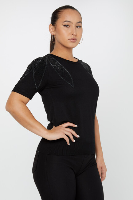 Women's Knitwear American Model Black - 31238 | KAZEE - Thumbnail