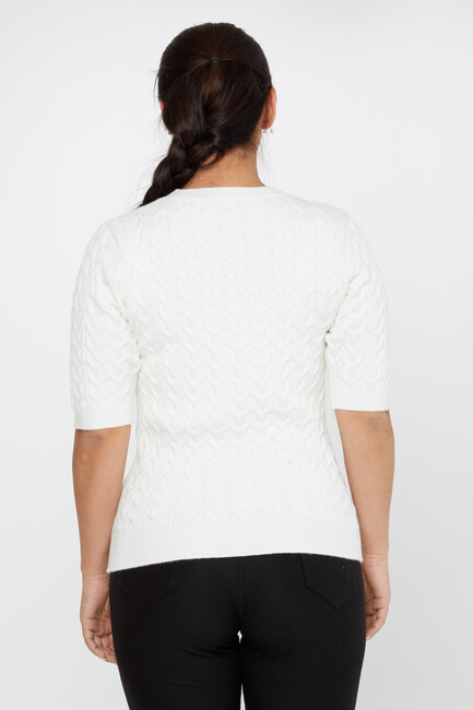 Women's Knitwear American Model Ecru - 30773 | KAZEE - Thumbnail