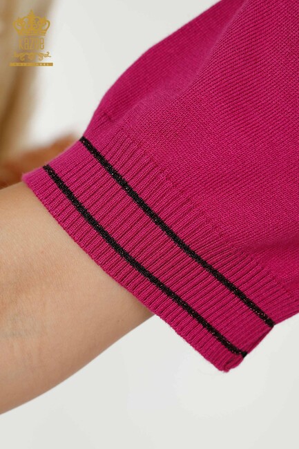 Women's Knitwear American Model Fuchsia - 30110 | KAZEE - Thumbnail