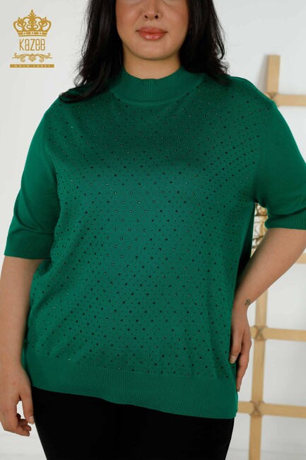 Women's Knitwear American Model Green - 16950 | KAZEE - Thumbnail