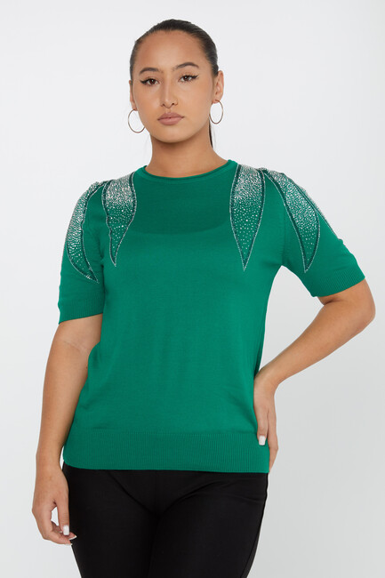 Women's Knitwear American Model Green - 31238 | KAZEE - Thumbnail