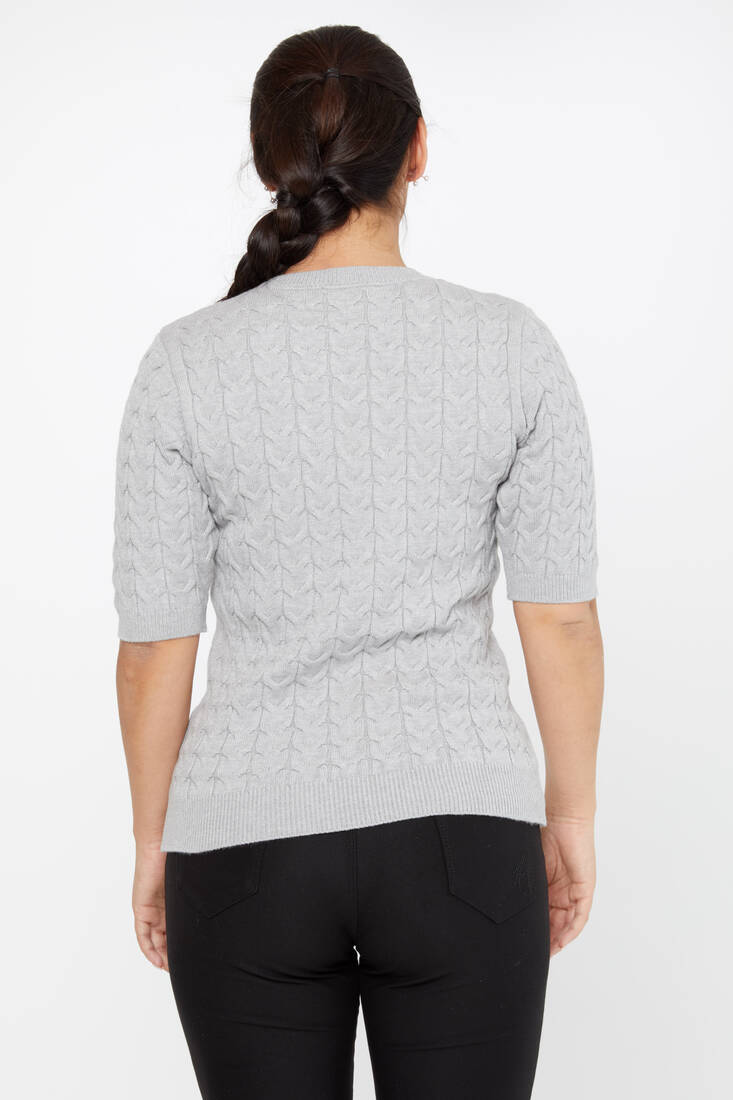 Women's Knitwear American Model Gray - 30773 | KAZEE