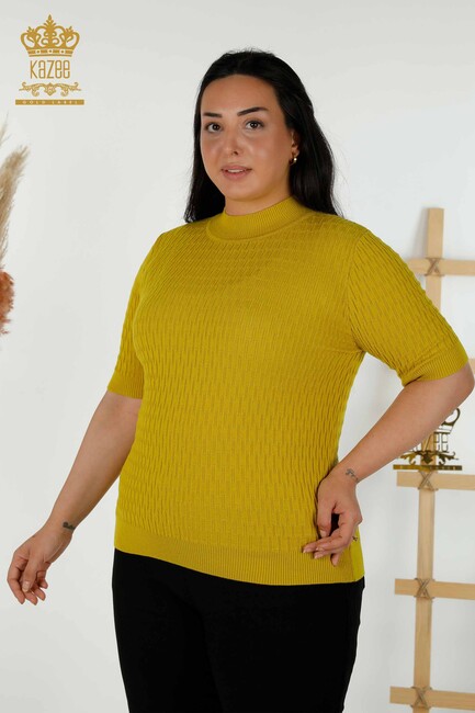 Women's Knitwear American Model Mustard - 30338 | KAZEE - Thumbnail