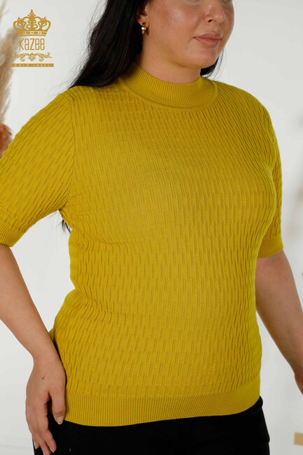 Women's Knitwear American Model Mustard - 30338 | KAZEE - Thumbnail