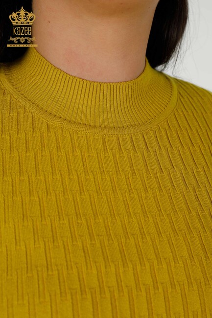 Women's Knitwear American Model Mustard - 30338 | KAZEE - Thumbnail