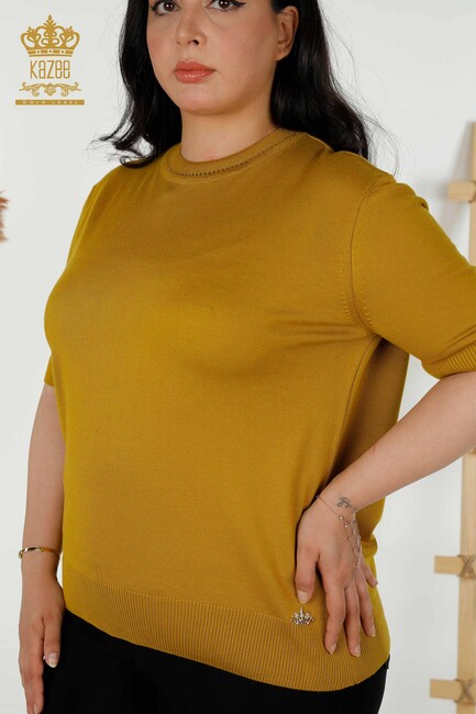 Women's Knitwear American Model Mustard - 30389 | KAZEE - Thumbnail