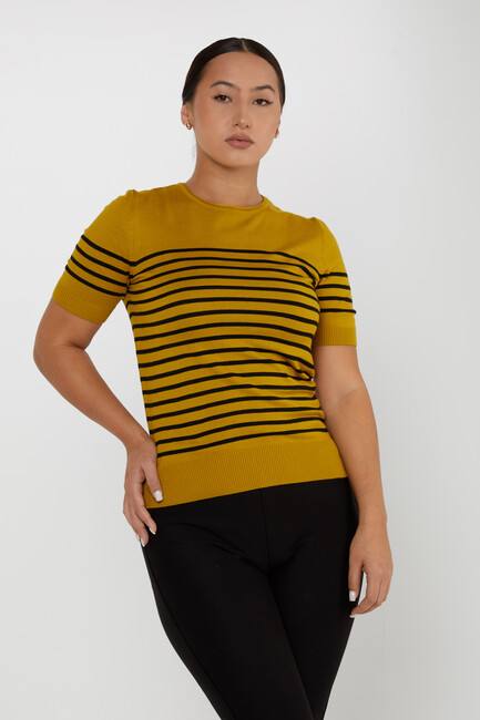 Women's Knitwear American Model Mustard - 30396 | KAZEE - Thumbnail