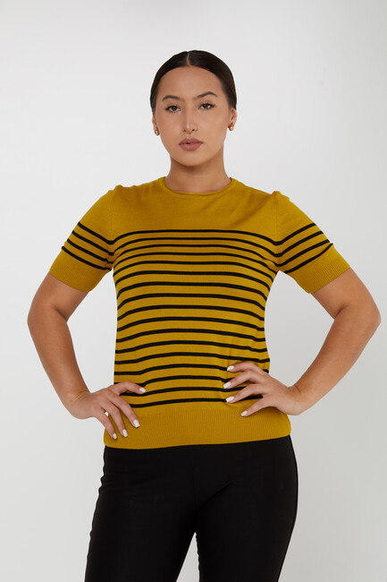 Women's Knitwear American Model Mustard - 30396 | KAZEE - Thumbnail