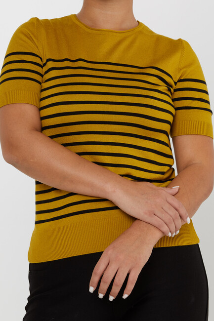 Women's Knitwear American Model Mustard - 30396 | KAZEE - Thumbnail