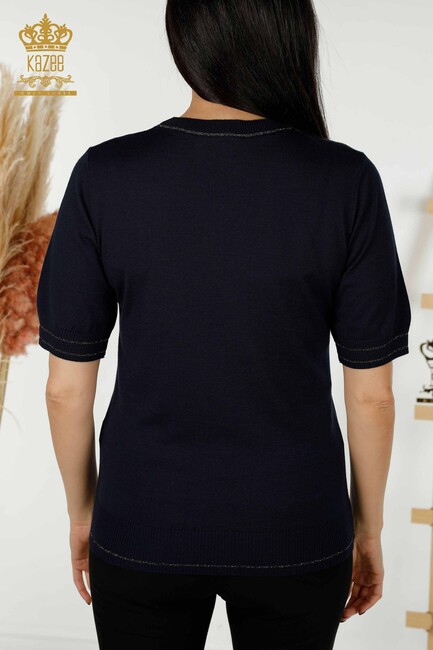 Women's Knitwear American Model Navy Blue - 30110 | KAZEE - Thumbnail