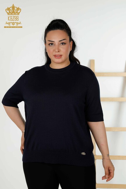 Women's Knitwear American Model Navy Blue - 30389 | KAZEE - Thumbnail