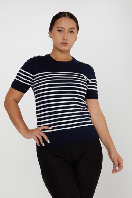 Women's Knitwear American Model Navy Blue - 30396 | KAZEE - Thumbnail