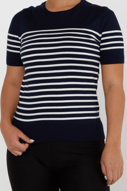 Women's Knitwear American Model Navy Blue - 30396 | KAZEE - Thumbnail