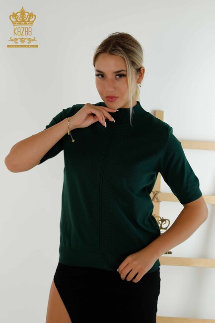 Women's Knitwear American Model Dark Green - 30334 | KAZEE - Thumbnail