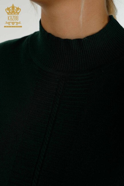 Women's Knitwear American Model Dark Green - 30334 | KAZEE - Thumbnail