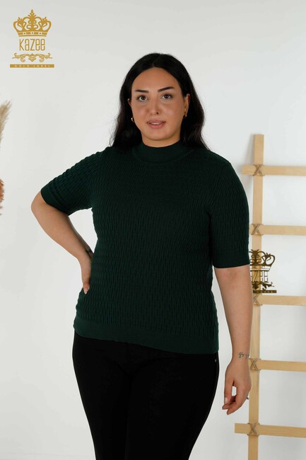 Women's Knitwear American Model Dark Green - 30338 | KAZEE - Thumbnail