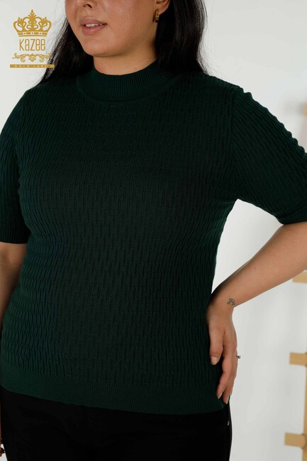 Women's Knitwear American Model Dark Green - 30338 | KAZEE - Thumbnail