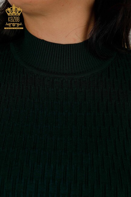 Women's Knitwear American Model Dark Green - 30338 | KAZEE - Thumbnail