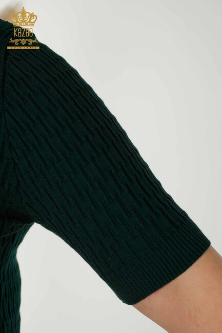 Women's Knitwear American Model Dark Green - 30338 | KAZEE - Thumbnail