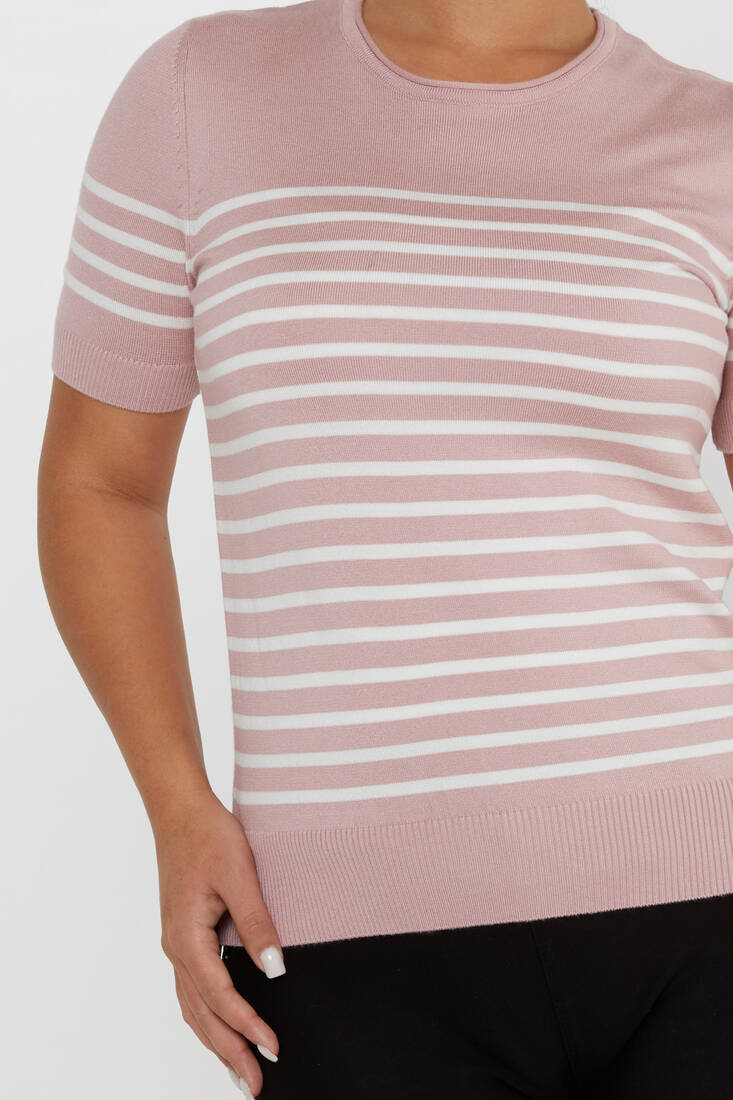 Women's Knitwear American Model Pink - 30396 | KAZEE