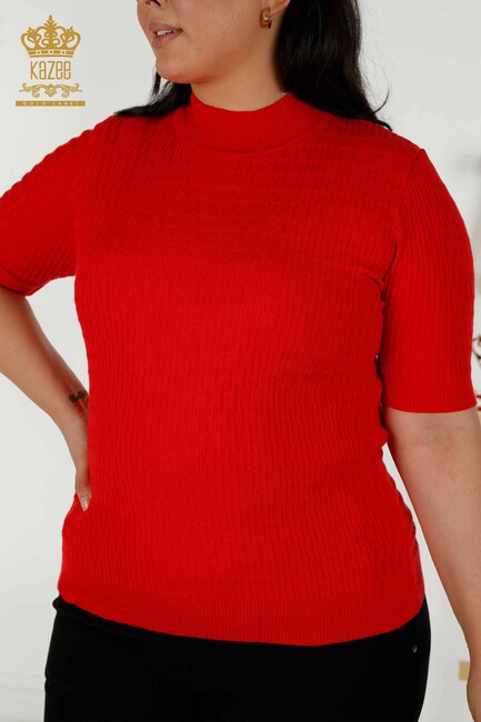 Women's Knitwear American Model Red - 30338 | KAZEE - Thumbnail