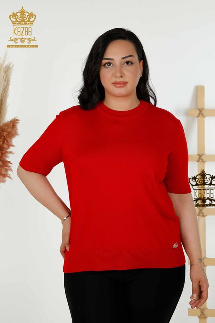 Women's Knitwear American Model Red - 30389 | KAZEE - Thumbnail