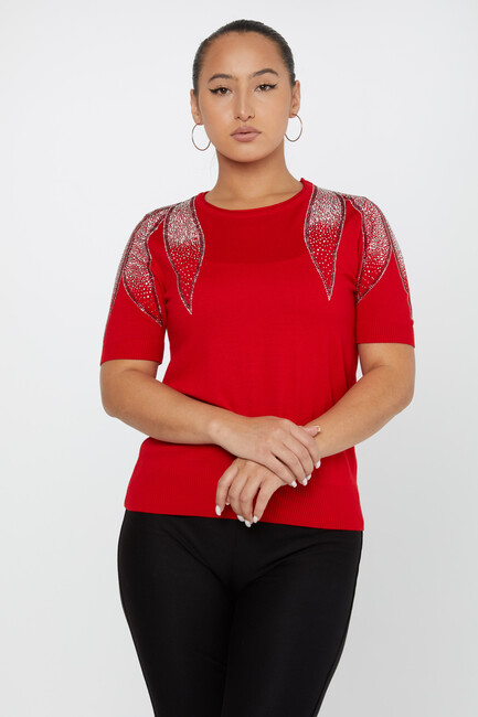 Women's Knitwear American Model Red - 31238 | KAZEE - Thumbnail