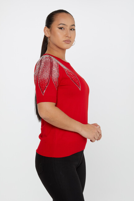 Women's Knitwear American Model Red - 31238 | KAZEE - Thumbnail