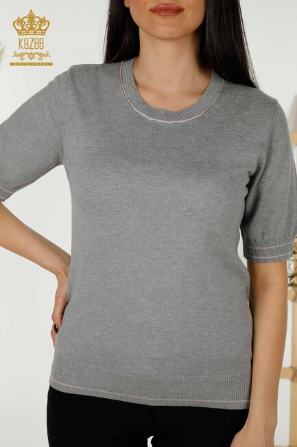 Women's Knitwear American Model Gray - 30110 | KAZEE - Thumbnail