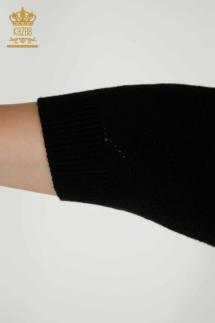 Women's Knitwear Balloon Sleeve Black - 30341 | KAZEE - Thumbnail