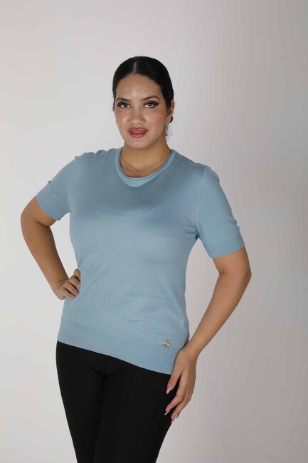 Women's Knitwear Basic American Model Mint - 15943 | KAZEE - Thumbnail