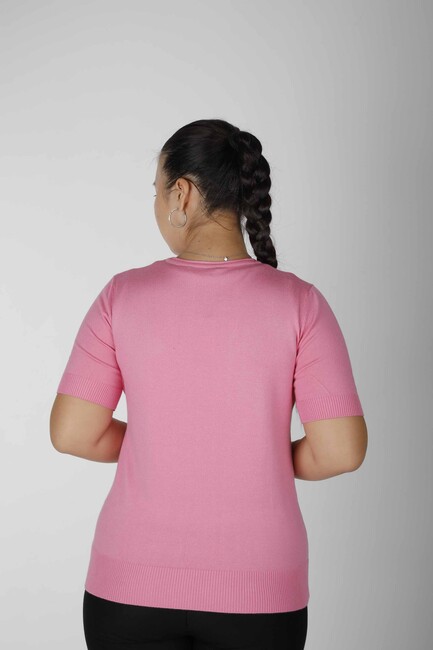 Women's Knitwear Basic American Model Pink - 15943 | KAZEE - Thumbnail