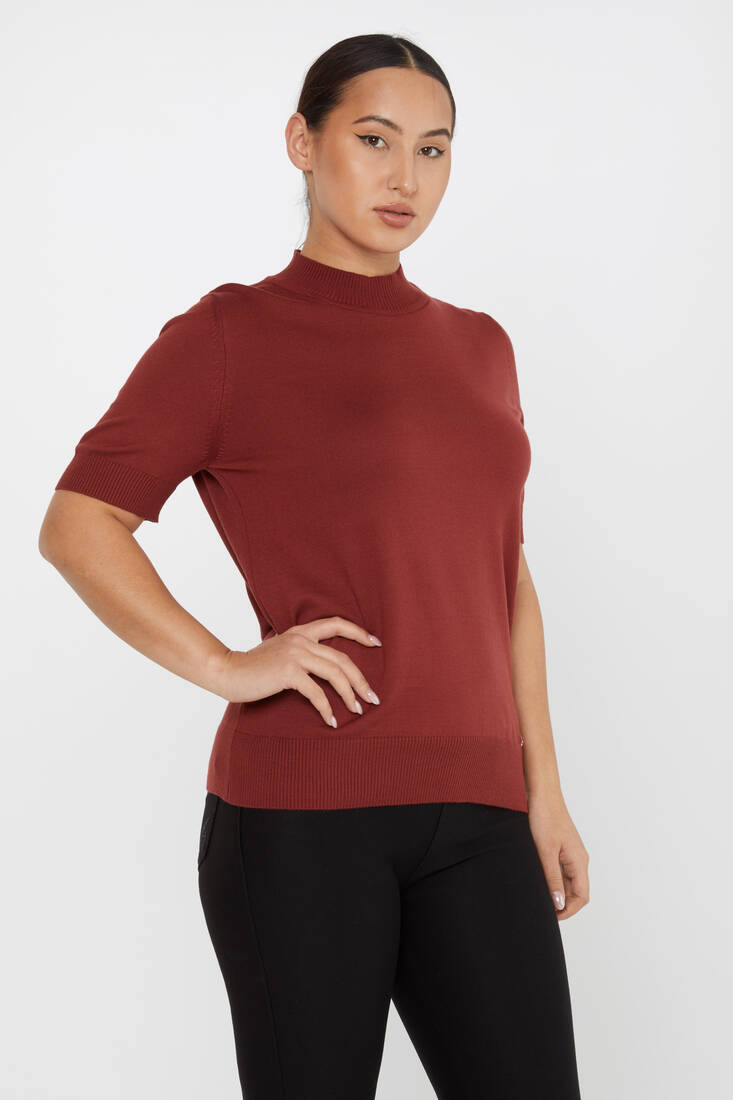 Women's Knitwear Basic American Model Tile - 16168 | KAZEE