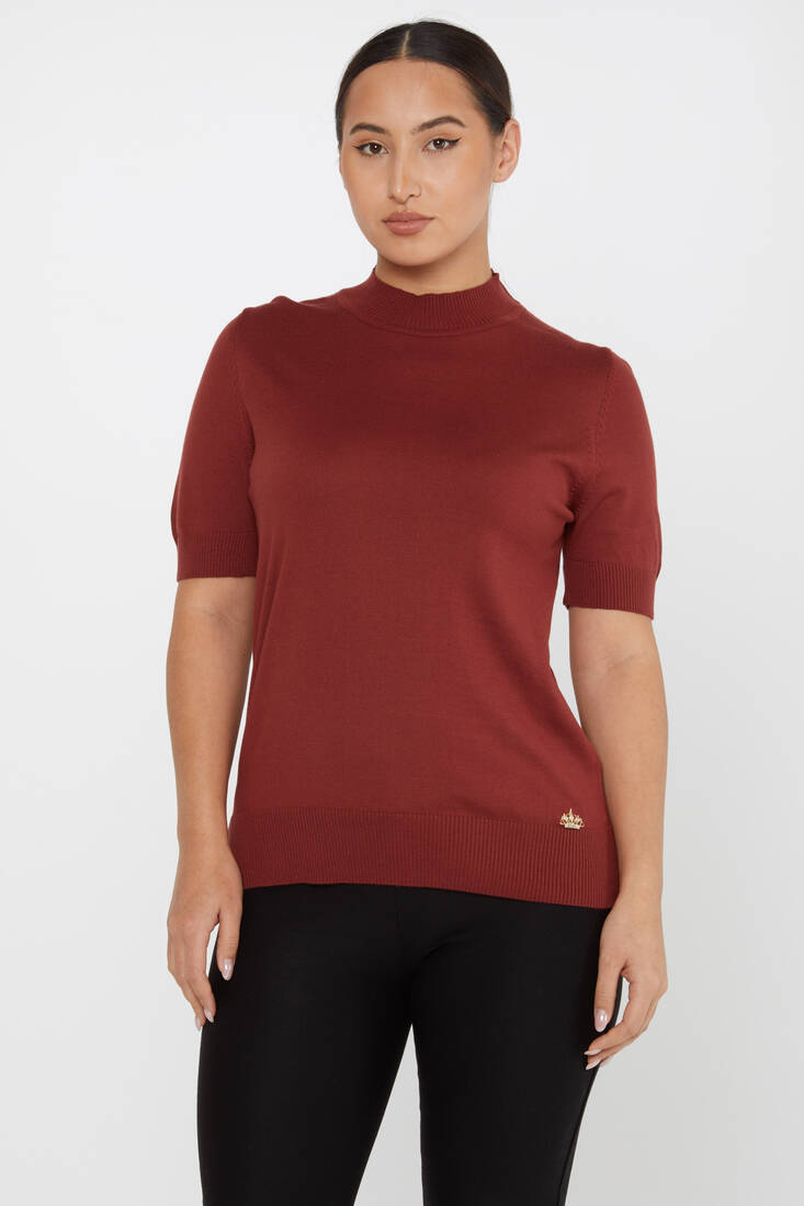 Women's Knitwear Basic American Model Tile - 16168 | KAZEE